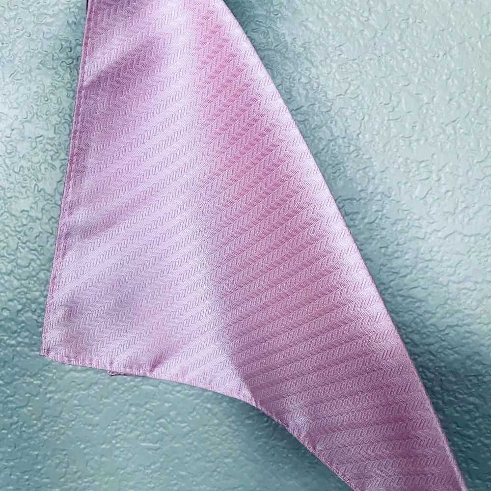 Pink Sateen Pocket Square Men’s Tux Accessory